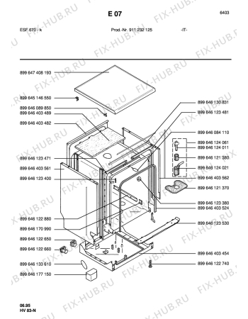 Взрыв-схема посудомоечной машины Electrolux ESF670K SCHWARZ - Схема узла Section2